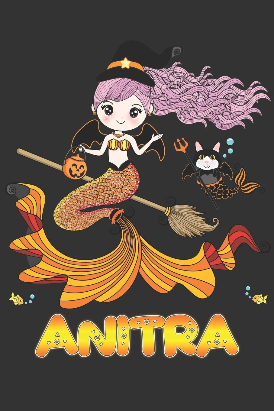 Anitra: Anitra Halloween Beautiful Mermaid Witch Want To Create An Emotional Moment For Anitra?, Show Anitra You Care With This Personal Custom Gift ... Very Own Planner Calendar Notebook Journal Essays & Short Stories