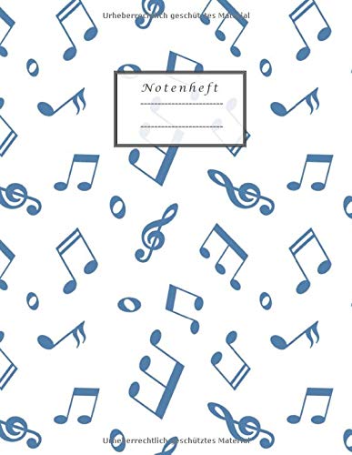 Notenheft: Notenheft zum Selberschreiben/Notenheft blanko/ Notizbuch für Lehrer Musiker und Komponisten/ 80 Seiten /Blanko Notenpapier Manuskript /Piano /Gitarre/ Violine/ Keyboard / DIN A4/Soft Cover book