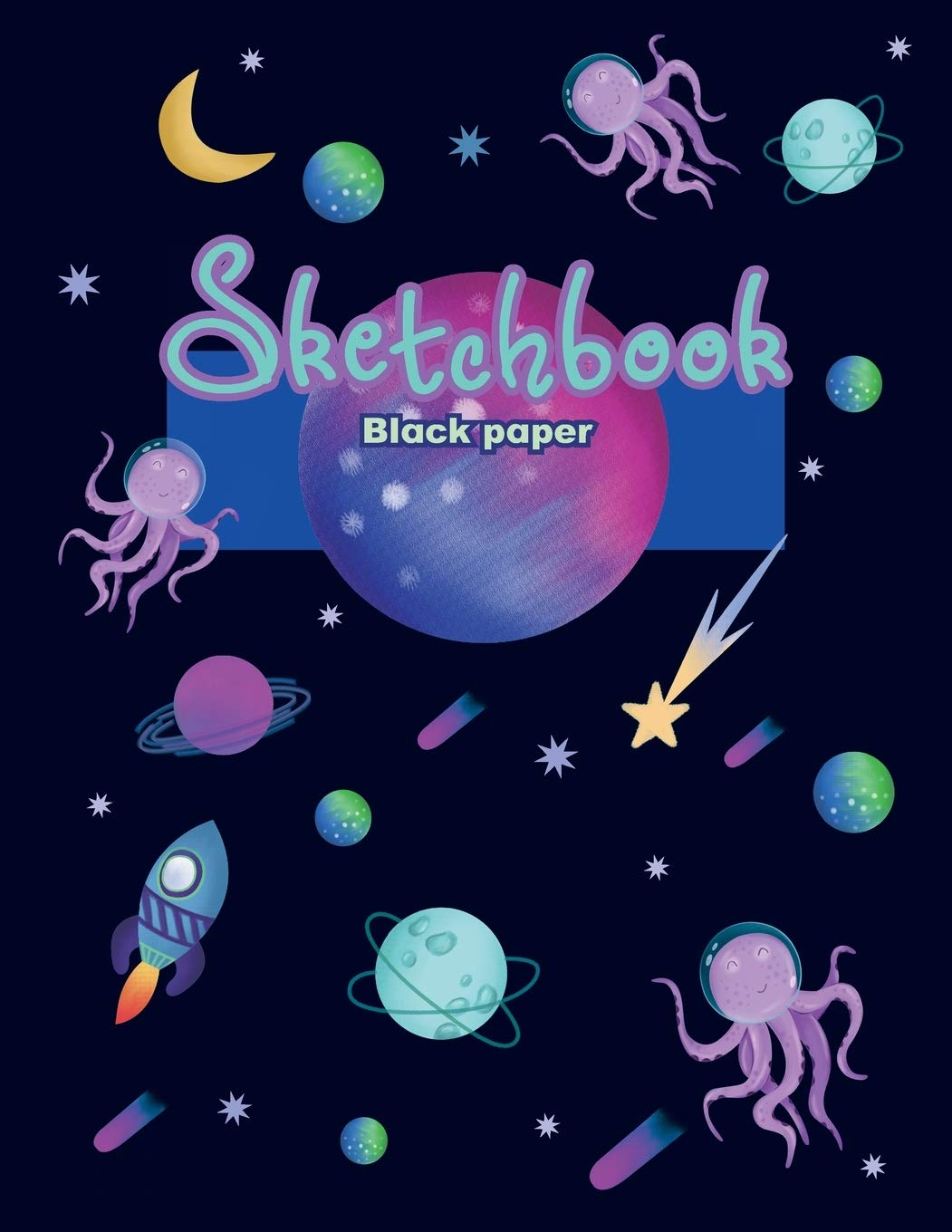 Black paper sketchbook: For kids, 100 pages of 8.5"x 11". Blank Black Paper Journal notebook: for creative note taking or journaling at school, class, ... Metallic gel pens/markers, Gel ink pens Tiptoi & Games