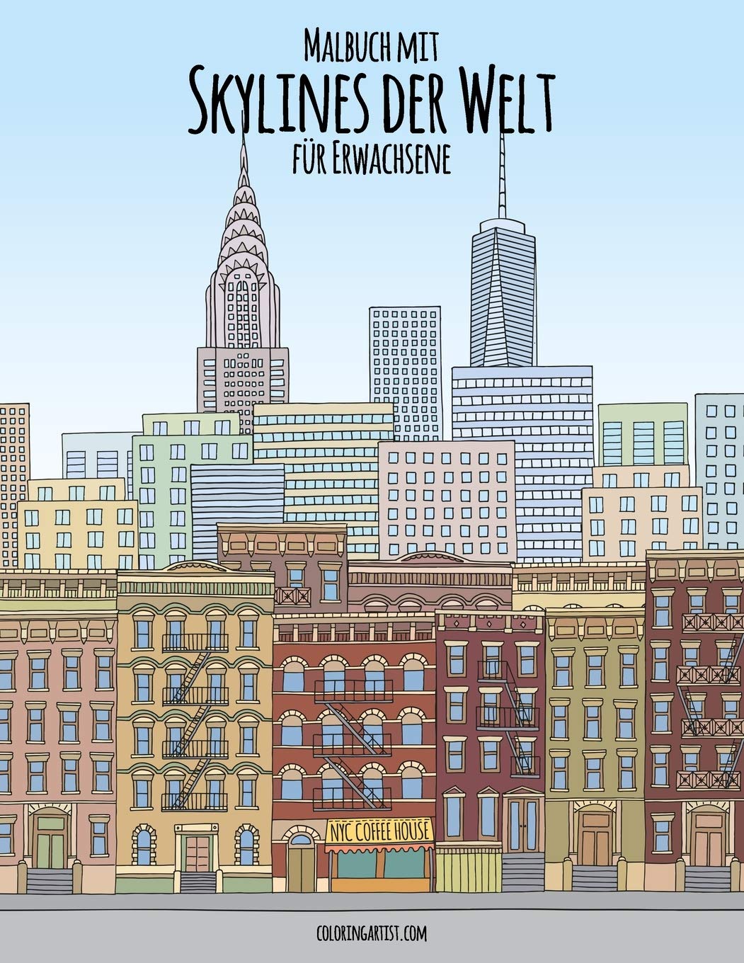 Malbuch mit Skylines der Welt für Erwachsene Architecture