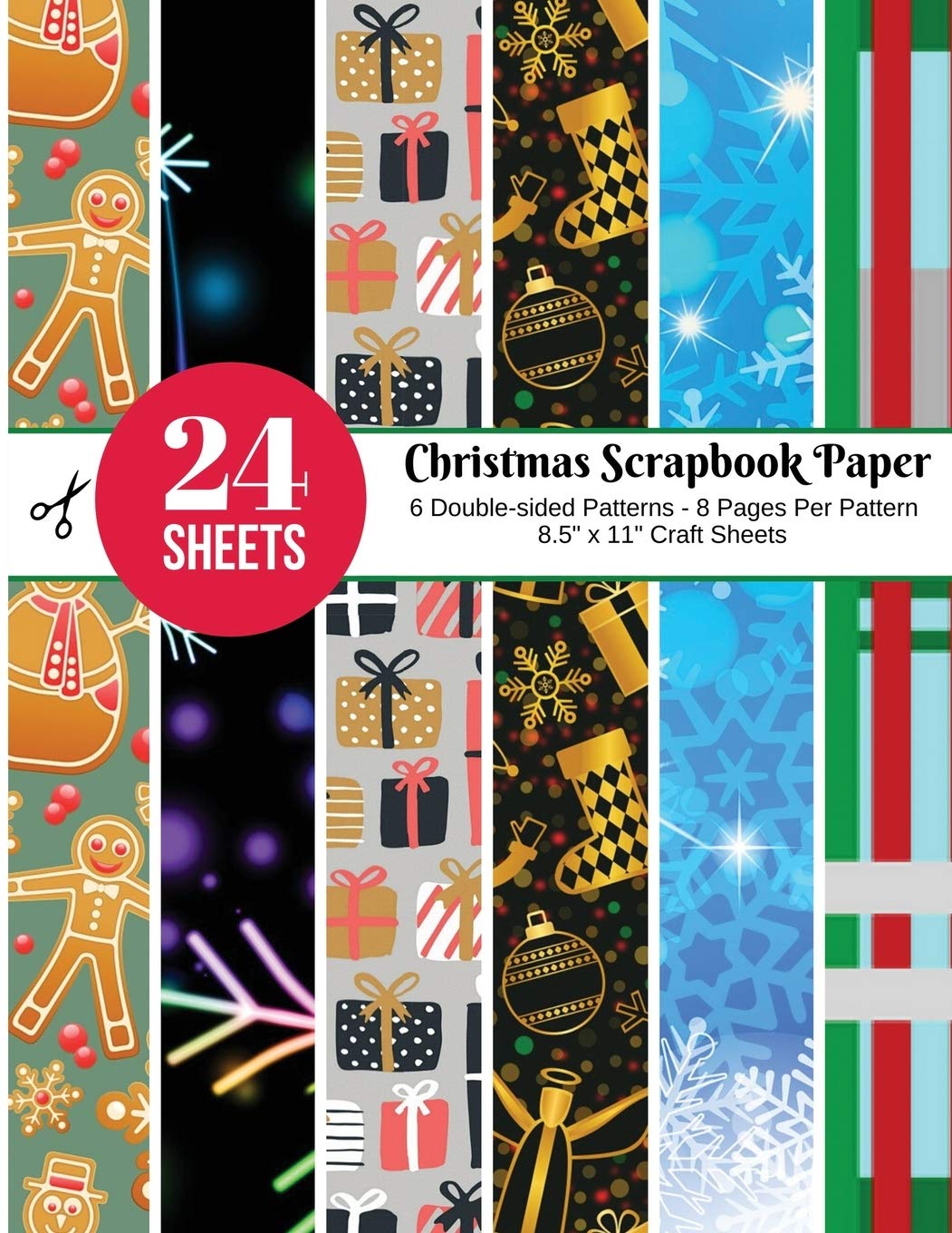 Christmas Scrapbook Paper – 24 Double-sided Craft Sheets: Decorative Craft Pages for Album, Cards, Scrapbooking and More Hobbies & Crafts