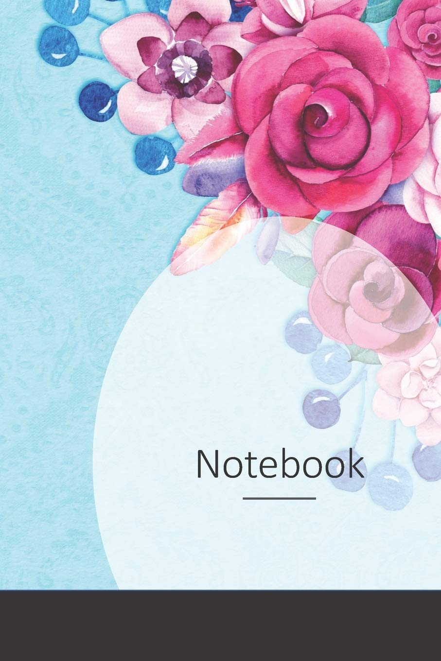 Notebook: Fleurs, Damassé, Fond, Modèle Carnet / Journal / Livre d'écriture / Calepin / Agenda / Notes - 6 x 9 pouces (15,24 x 22,86 cm), 150 pages, surface brillante. Books