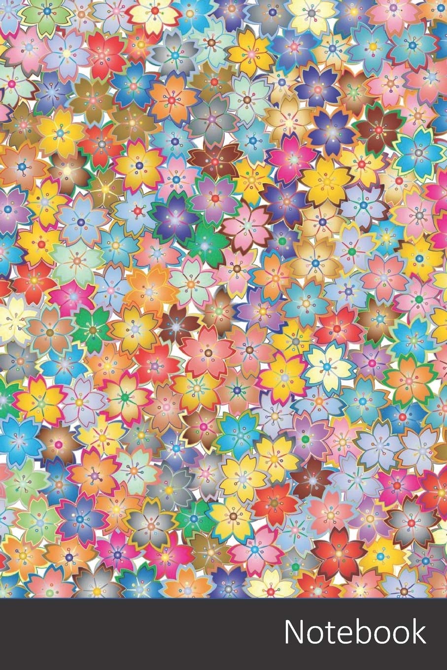 Notebook: Floral, Fleurs, Abstrait, Art Carnet / Journal / Livre d'écriture / Calepin / Agenda / Notes - 6 x 9 pouces (15,24 x 22,86 cm), 150 pages, surface brillante. Books