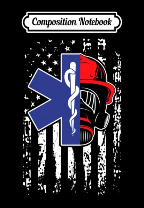 Composition Notebook: EMT Firefighter Paramedic Firefighter Gift EMS Back Print, Journal 6 x 9, 100 Page Blank Lined Paperback Journal/Notebook Contemporary literature