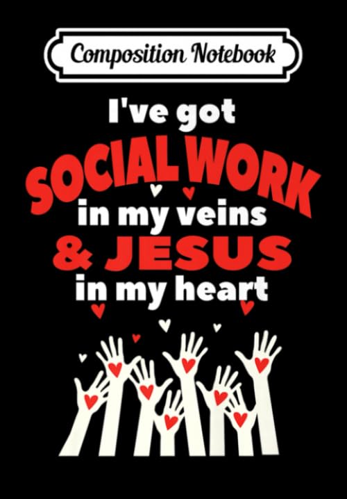 Composition Notebook: Social Worker Christian Jesus MSW Student Men Women, Journal 6 x 9, 100 Page Blank Lined Paperback Journal/Notebook Contemporary literature