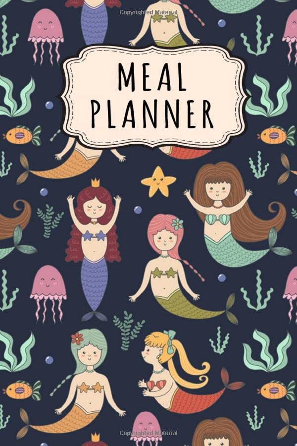 Meal Planner: Meal Planner / Grocery List Notepad | Mermaid Design | 52 Weeks (6x9) Lifestyle
