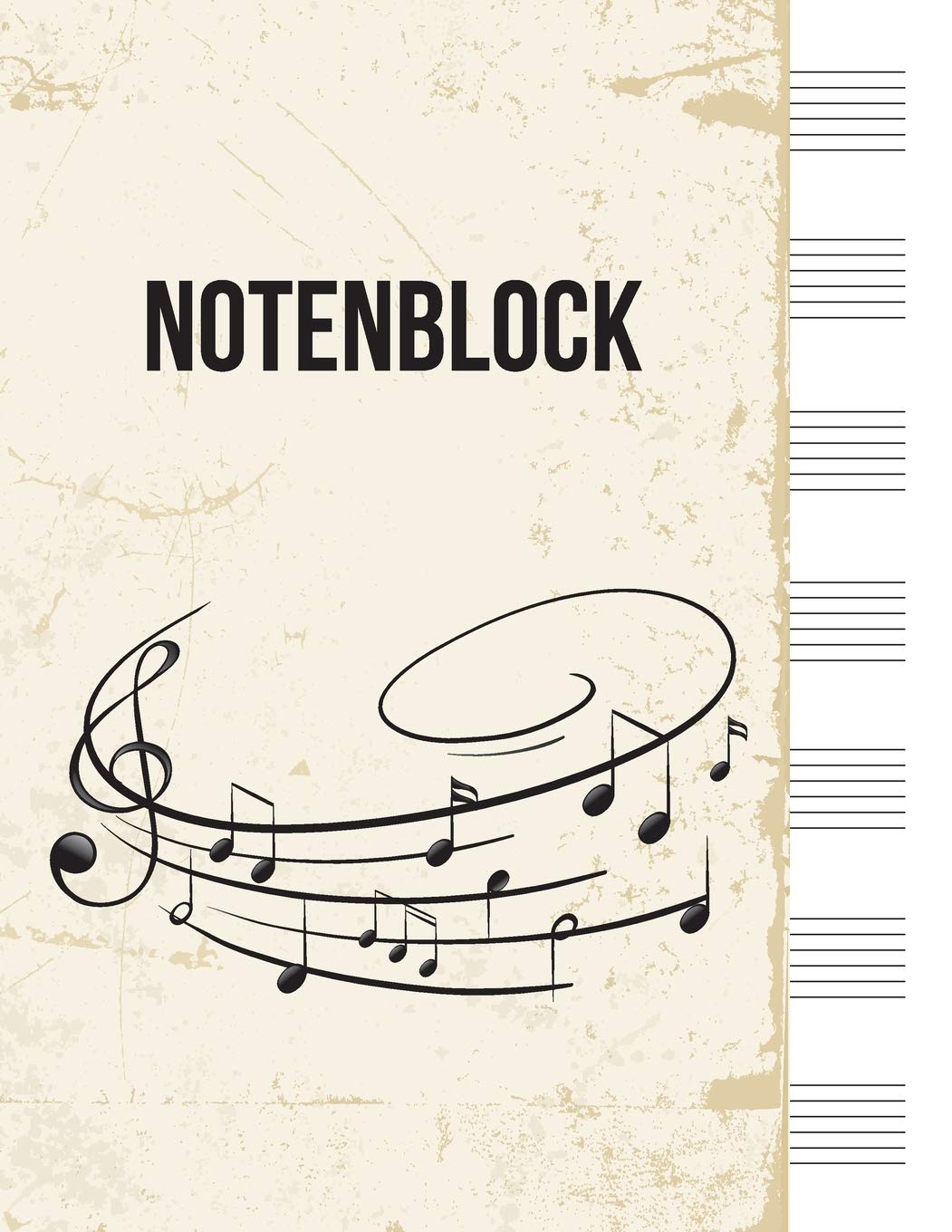 Notenblock: 96 Blanko Notenblätter | 12 Systeme pro Seite | Für Kinder und Erwachsene Arts & Music
