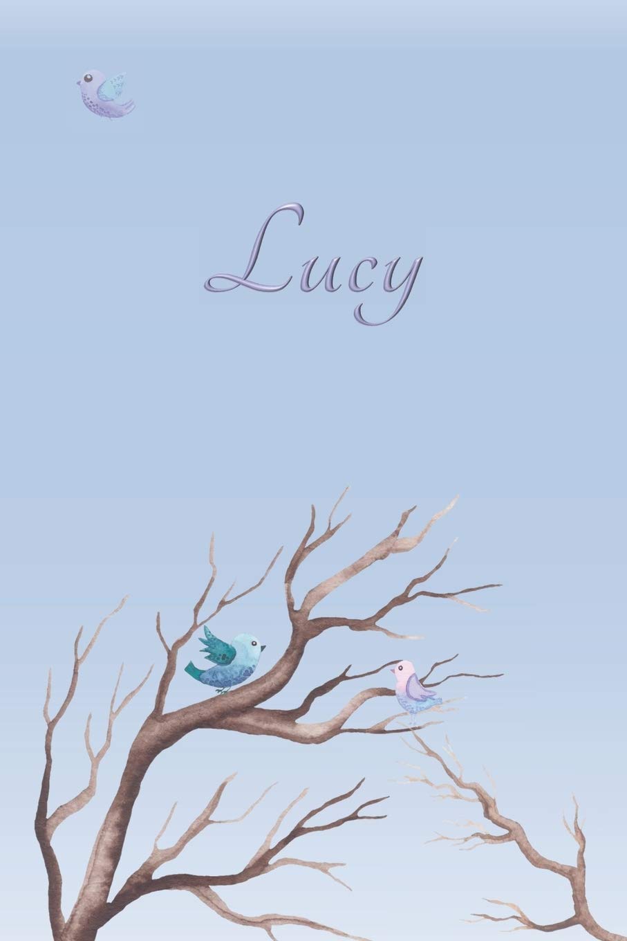 Lucy: Personalized Name Journal/Notebook for Women and Girls - Cute Bird Design with Decorative Writing Pages Lifestyle