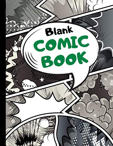 Blank Comic Book: Draw Your Own Comics | 100 Variety Comic Strip Pages | Art and Drawing for Kids | Green Manga