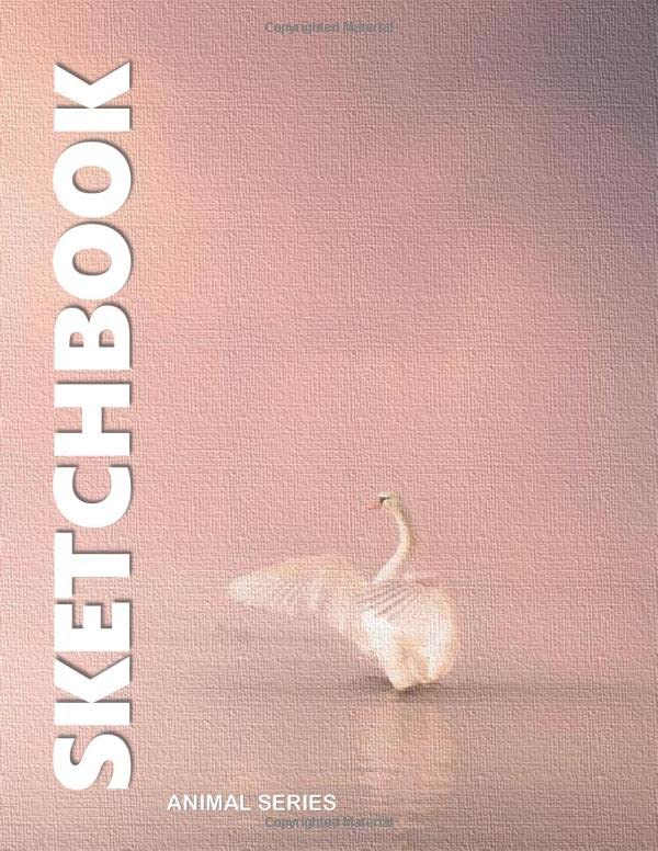 Sketchbook: 8.5"x11", Blank Paper for Drawing, Sketching, Doodling & Creative Writing, Animal Series - Swan Arts & Music