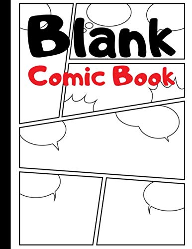 Blank Comic Book: Blank Comic Strips to Make Your Own Comics | Art and Drawing for Kids | Red Superheroes