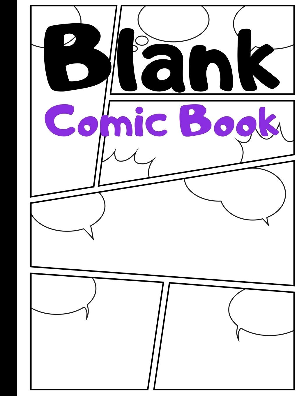 Blank Comic Book: Blank Comic Strips to Make Your Own Comics | Art and Drawing for Kids | Purple Superheroes