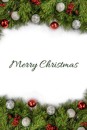 Merry Christmas: Christmas notebook lined journal, Christmas notebook paper, notebook, diary, (110 Pages, LINE, 6 x 9) Non-fiction