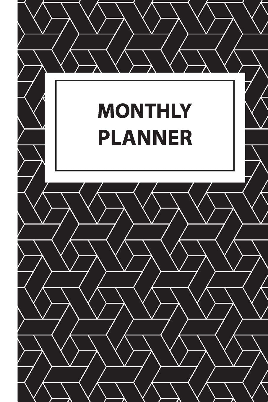 F4 Monthly Planner Classic Black and White Cover: Two Year - Monthly Calendar Planner 6 x 9’’ | 24 Months For Academic Agenda Schedule Organizer Education & Training