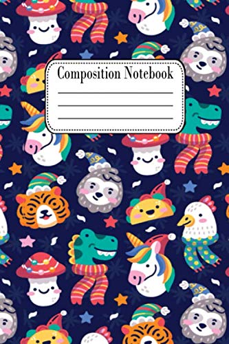 Composition Notebook: Christmas Holiday Gift Wide Ruled Notebook Lined School Journal | 100 Pages | 6 x 9" | Children Kids Girls Teens Women book