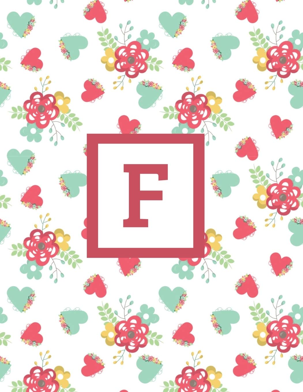 F: Letter Cute Flowers Monogrammed 2020 Weekly Planner For Women Females Girls - January 2020 - December 2020 (8.5"x11") Business, Finance & Career