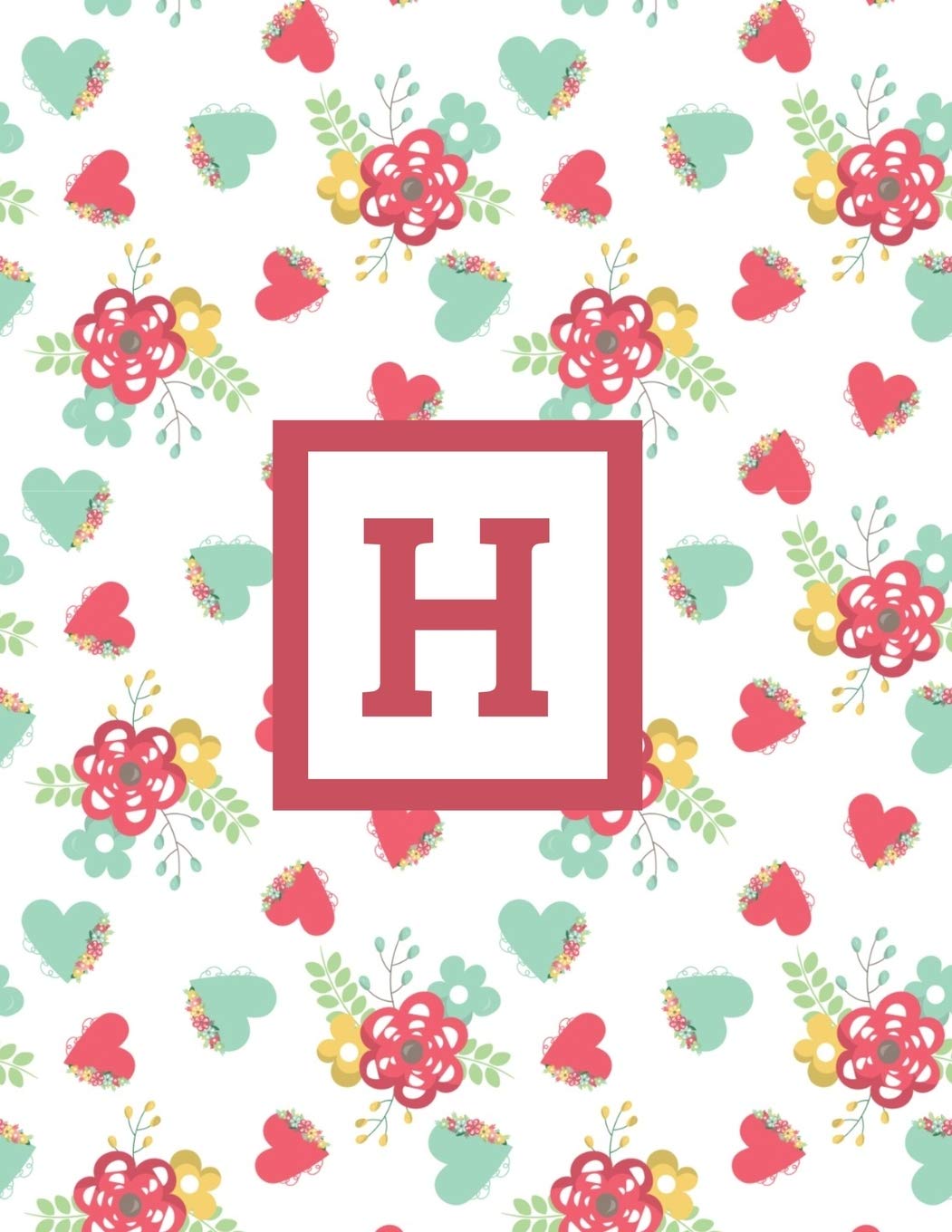 H: Letter Cute Flowers Monogrammed 2020 Weekly Planner For Women Females Girls - January 2020 - December 2020 (8.5"x11") Business, Finance & Career