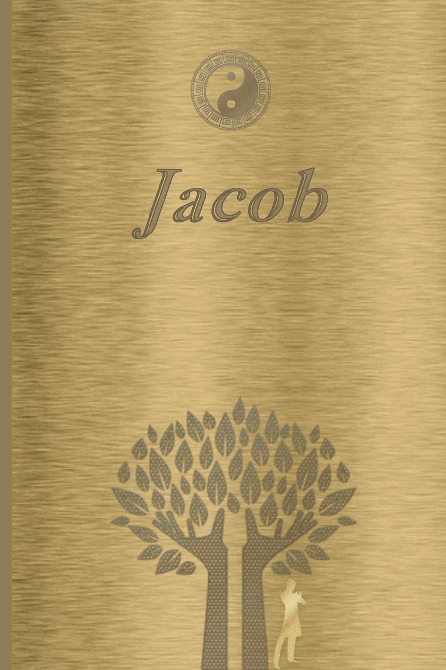 Jacob: Personalized Name Journal/Notebook for Men - Masculine Metal-look Cover with Lined Writing Pages Lifestyle