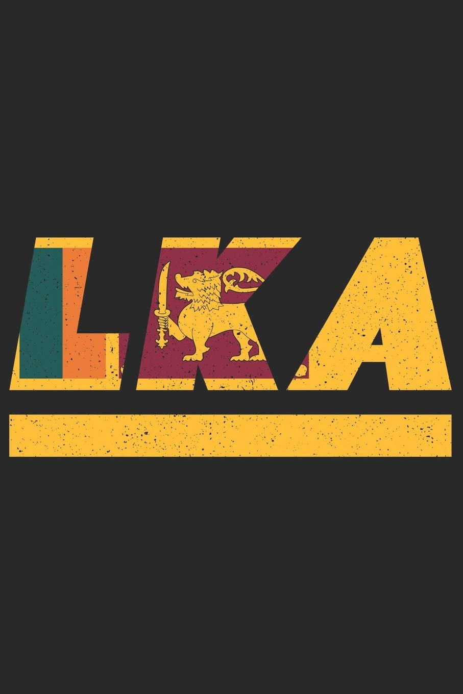 LKA: Sri Lanka Notizbuch mit karo 120 Seiten in weiß. Notizheft mit der Sri Lanka Flagge Travel