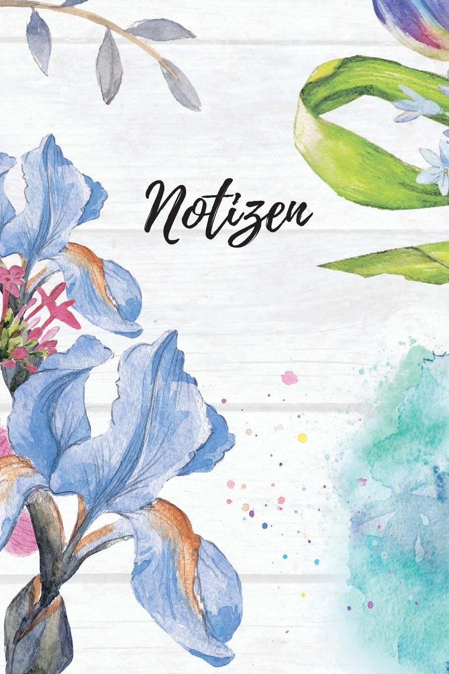 Notizen: Blanko Azurblau Floral Design Heft für Aufzeichnungen Lettering Handschrift | Kreatives Geschenk für Kinder und Erwachsene | Frauen Männer Freundinnen und Kollegen Hobbies & Crafts