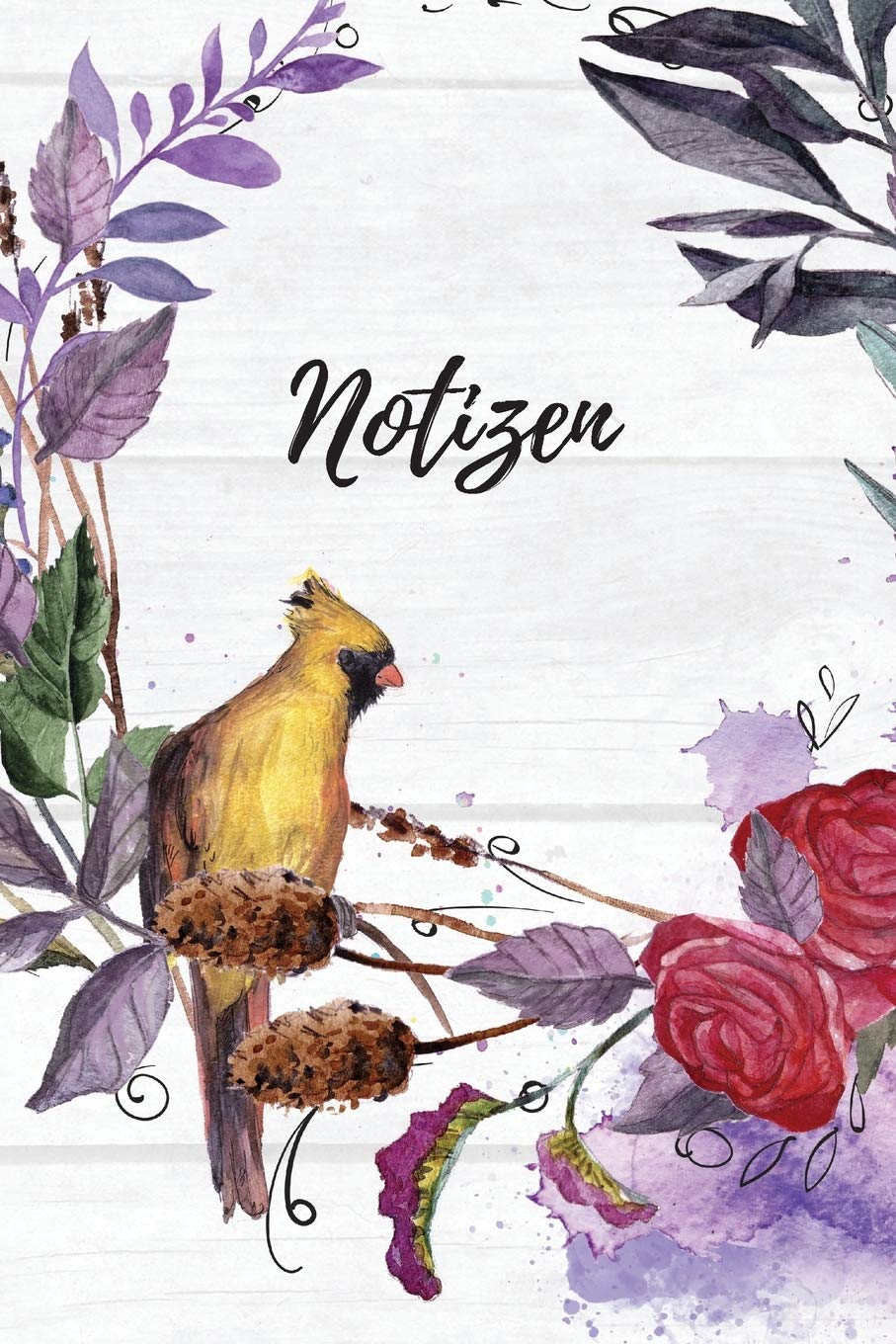 Notizen: Blanko Nussbraun Floral Design Heft für Aufzeichnungen Lettering Handschrift | Kreatives Geschenk für Kinder und Erwachsene | Frauen Männer Freundinnen und Kollegen Hobbies & Crafts