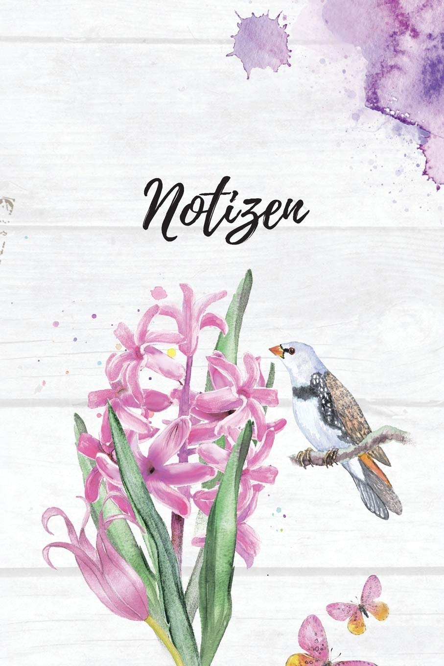 Notizen: Blanko Floral Vogel Design Heft für Aufzeichnungen Lettering Handschrift | Kreatives Geschenk für Kinder und Erwachsene | Frauen Männer Freundinnen und Kollegen Hobbies & Crafts