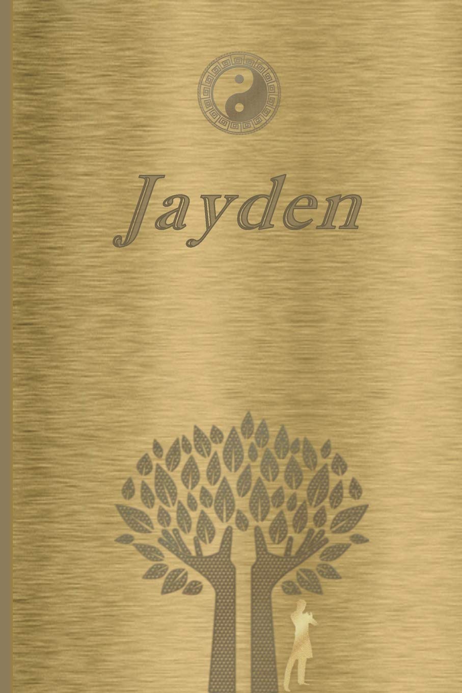 Jayden: Personalized Name Journal/Notebook for Men - Masculine Metal-look Cover with Lined Writing Pages Lifestyle