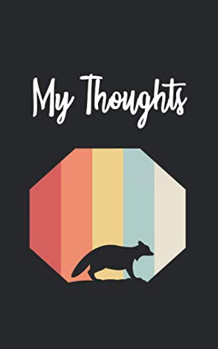 My Thoughts: Racoon Retro And Vintage Style 100 Pages Lined Diary And Notebook Books