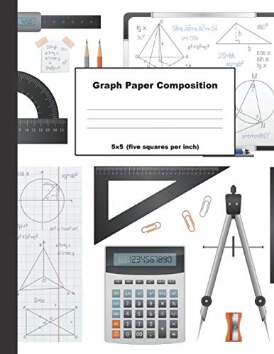 Graph Paper Composition Book: Office Supplies Cover - Grid Paper Notebook, Quad Ruled, 100 Sheets (Large, 8.5 x 11) Essays & Short Stories