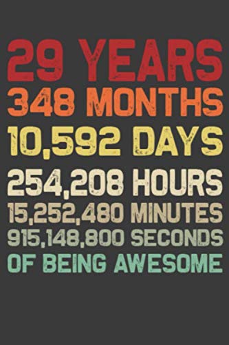 29 Years Of Being Awesome: Wide Ruled 6x9 Inch 110 Pages Composition Notebook Journal for Wife, Husband, Daughter - Blank Lined Notebook Gift for 29 ... Writing Notes, To-Do Lists, and Brainstorming Contemporary literature