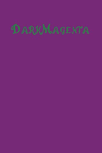 DarkMagenta: Lined Blank Notebook Journal 6x9" 120 Pages | This Book Is Inspired By The Colors Of The World Find Your Colour Geology & Geography
