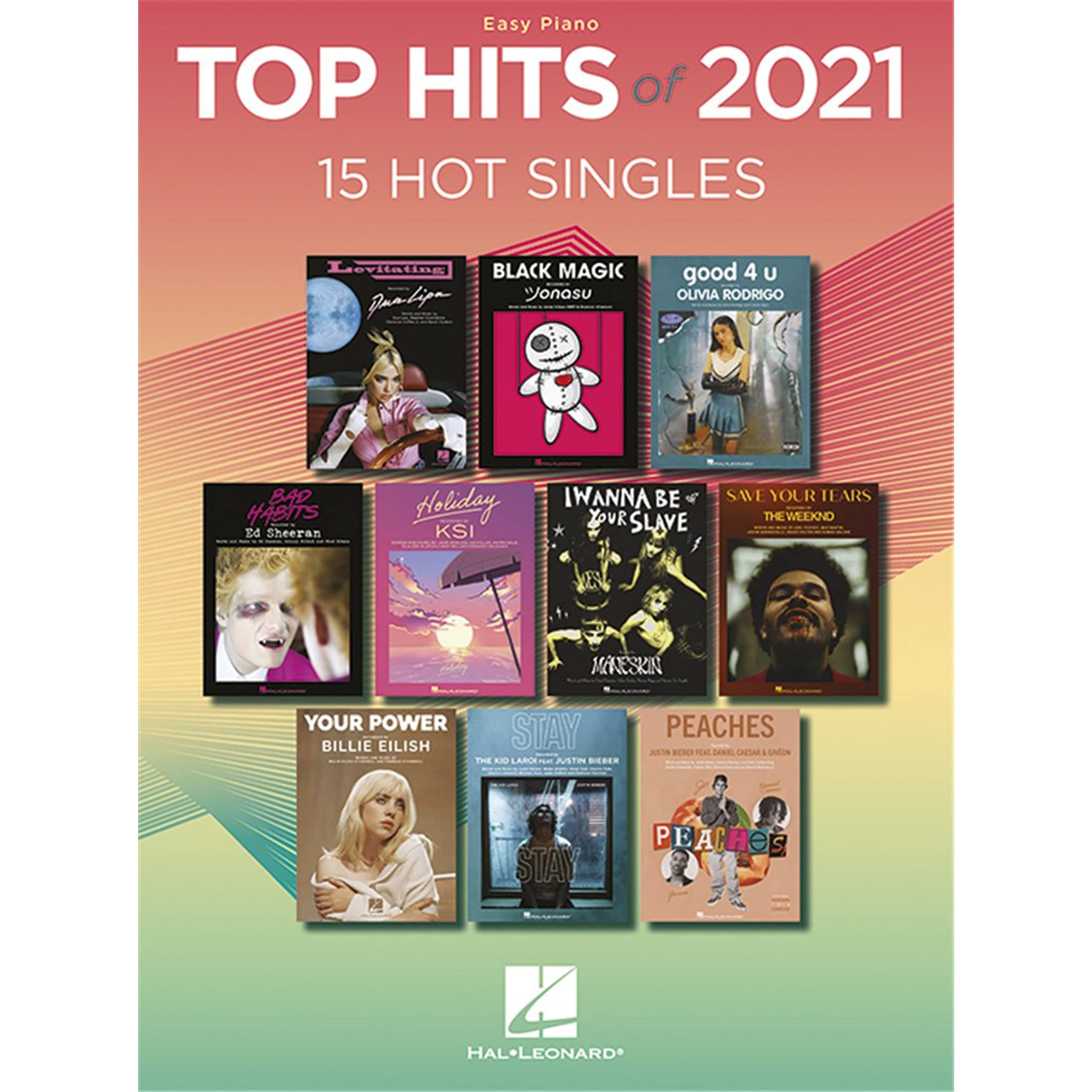 Top Hits of 2021 - 15 Hot Singles Easy Piano Books