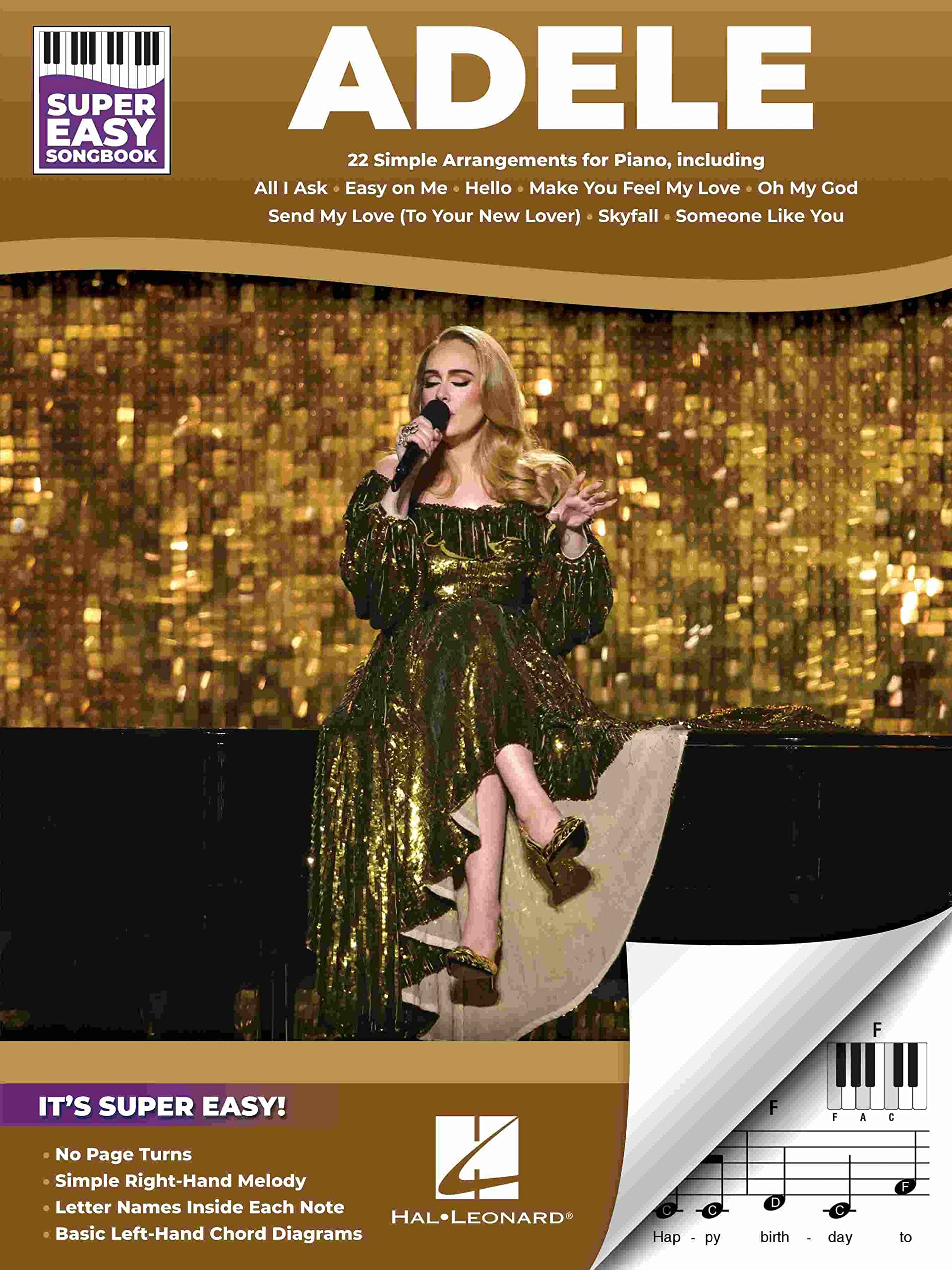 Adele: 22 Simple Arrangements for Piano With Lyrics (Super Easy Songbook, Band 4) Sheet Music