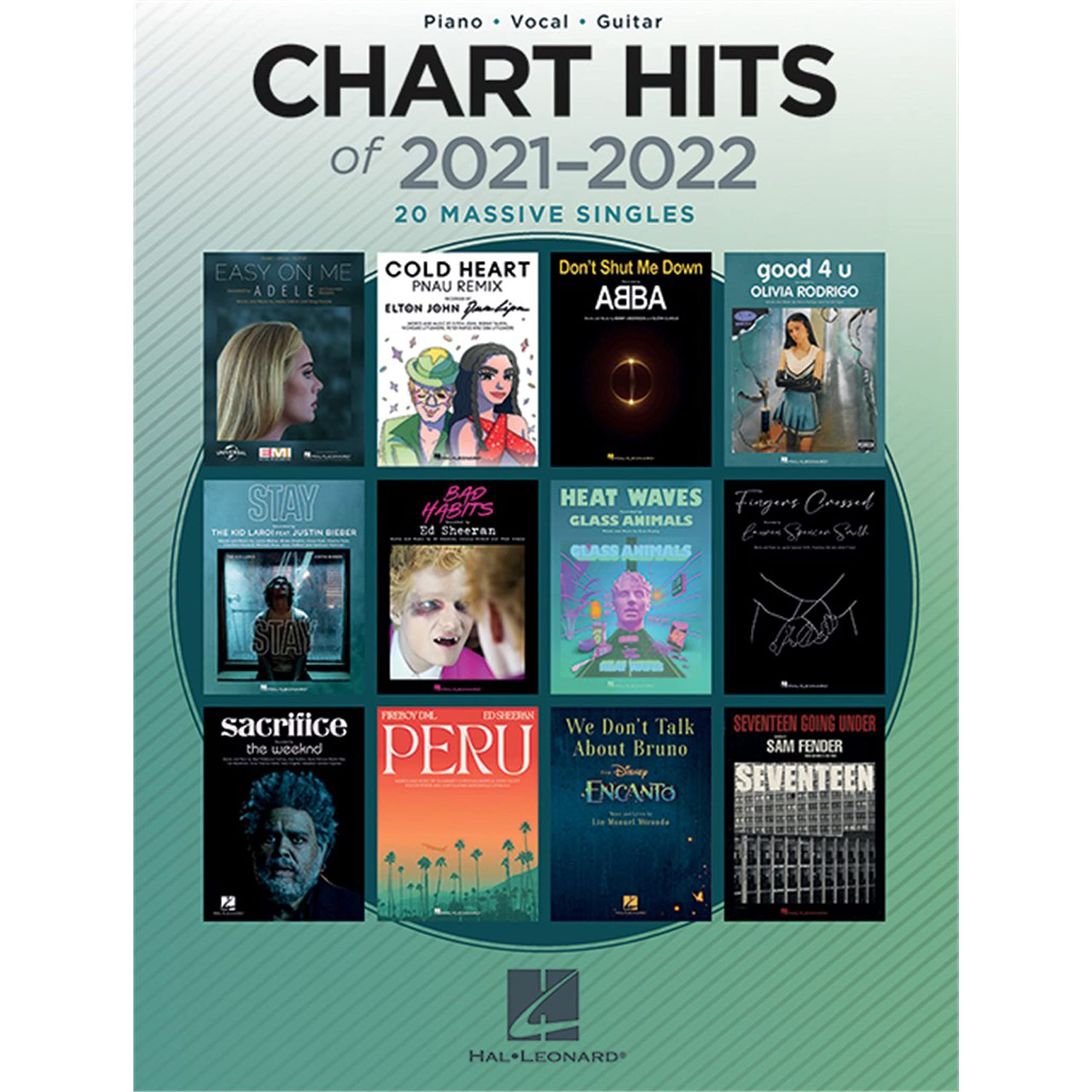 Chart Hits of 2021-2022 - Piano, Vocal and Guitar book