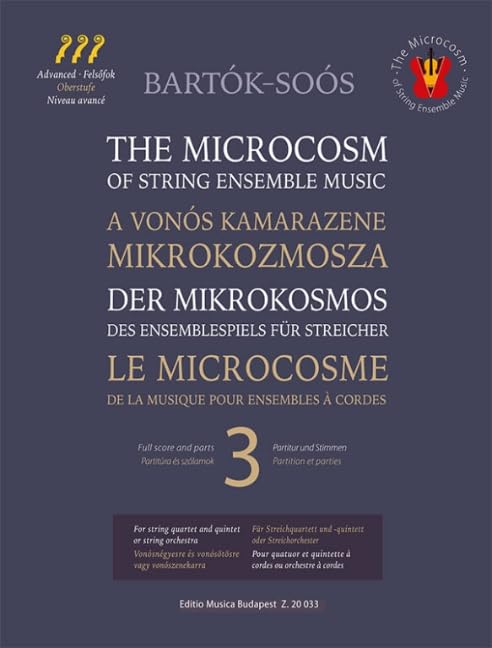 The Microcosm of String Ensemble 3 - Three Violins and Cello Score and Parts Sheet Music