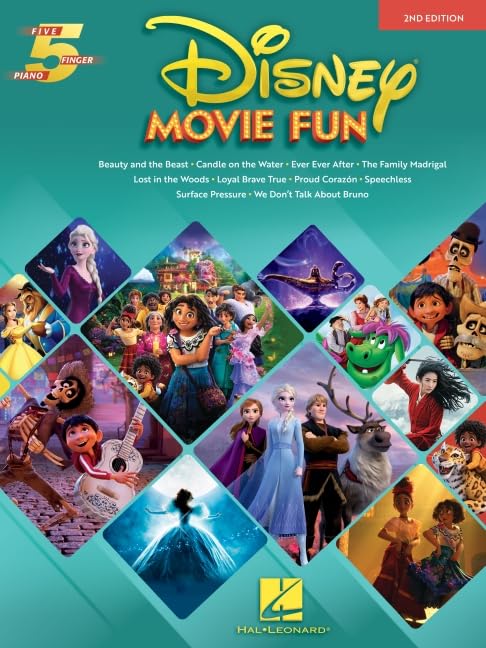 Disney Movie Fun: Five-finger Piano Songbook With Lyrics (5 Finger Piano) Sheet Music