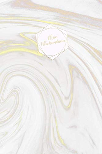Wochenplaner 2019 2020: modernes Marble Cover Mamor Design mit rose gold Pattern, Wochen- und A5 Tagesplaner , 1 Woche auf 1 Seite , 13x21 cm ... cover design, rose-gold pattern , monatspla Non-fiction