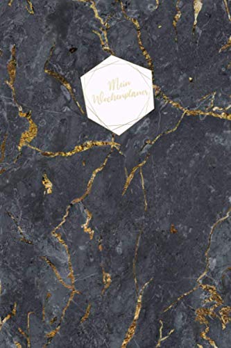 Wochenplaner 2019 2020: modernes Marble Cover Mamor Design mit rose gold Pattern, Wochen- und A5 Tagesplaner , 1 Woche auf 1 Seite , 13x21 cm ... cover design, rose-gold pattern , monatspla Non-fiction