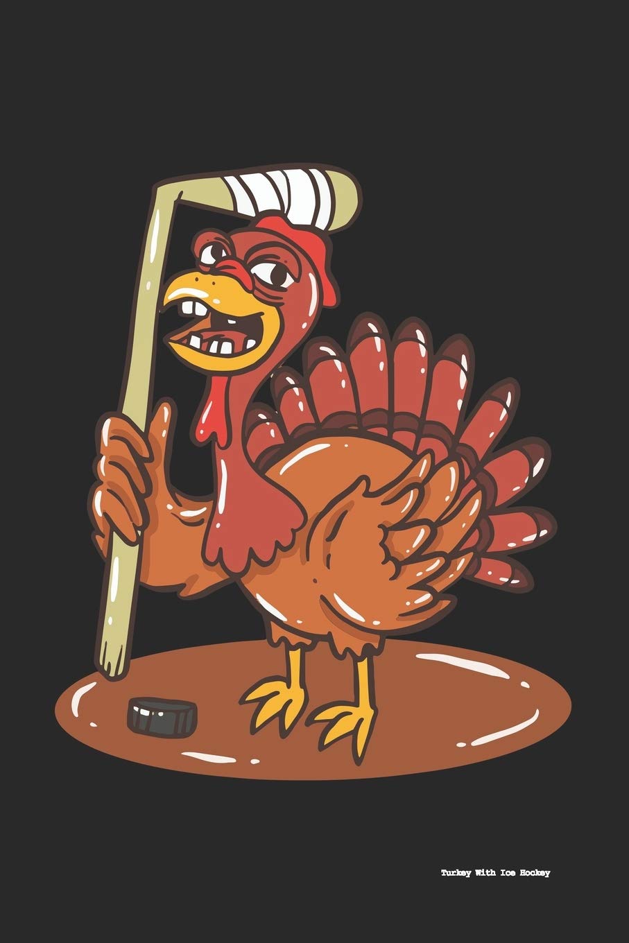 Turkey With Ice Hockey: 120 Pages I 6x9 I Graph Paper 4x4 Books