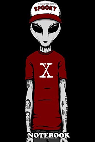 Notebook: The Grey Alien , Journal for Writing, College Ruled Size 6" x 9", 110 Pages Books