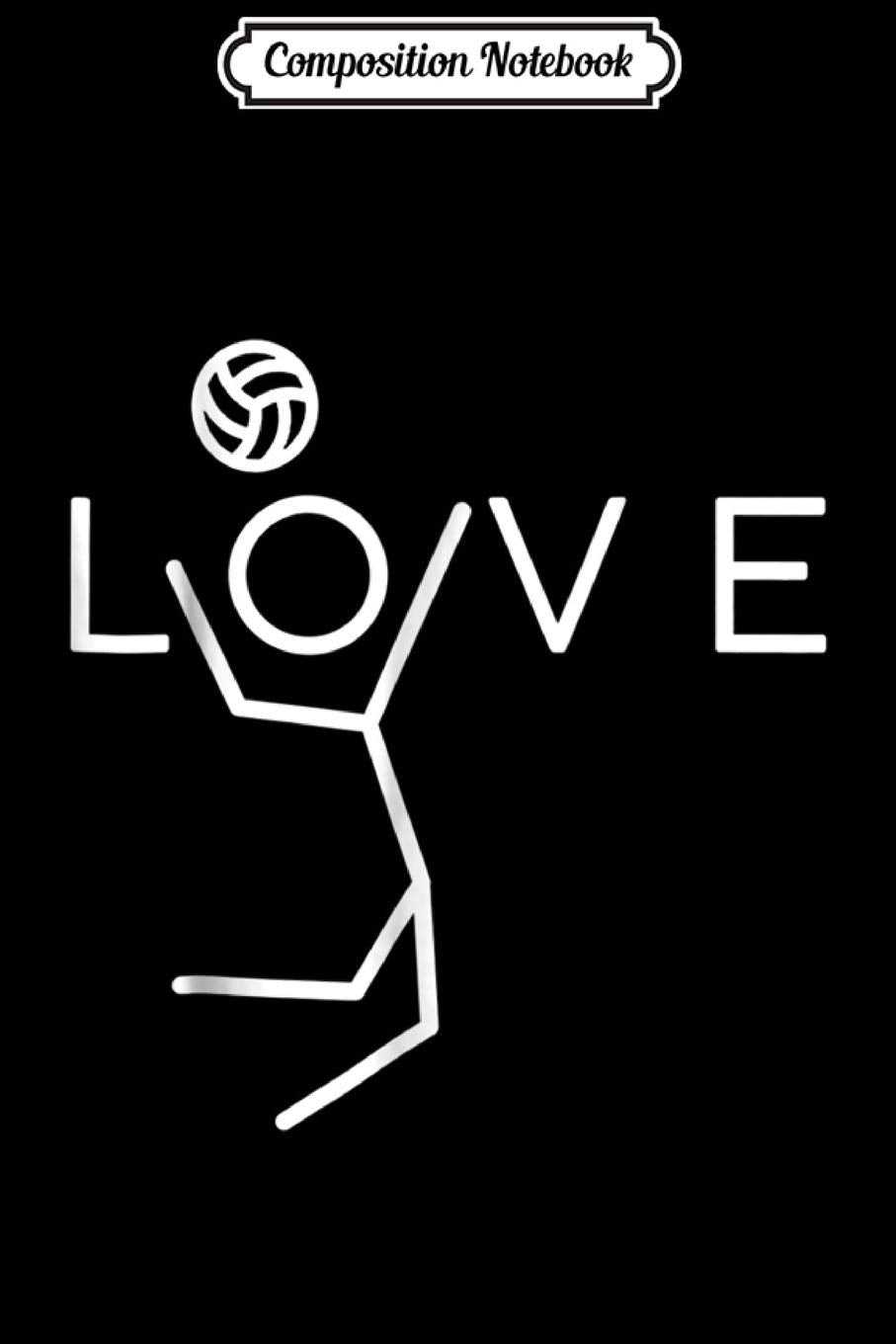 Composition Notebook: Cute Volleyball For n Girls Spike Love Journal/Notebook Blank Lined Ruled 6x9 100 Pages Manga