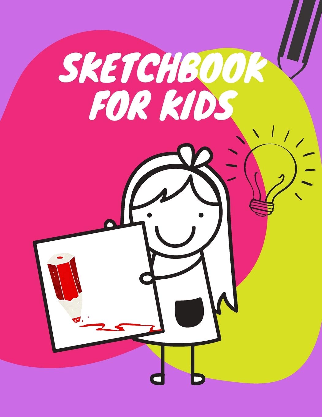 Sketchbook for kids: 8.5X11 inches notebook, blank page journal , 100 pages plank paper for sketcher, kids , boys ,girls ,men, women, for drawing , coloring , little girl loves painting cover Non-fiction