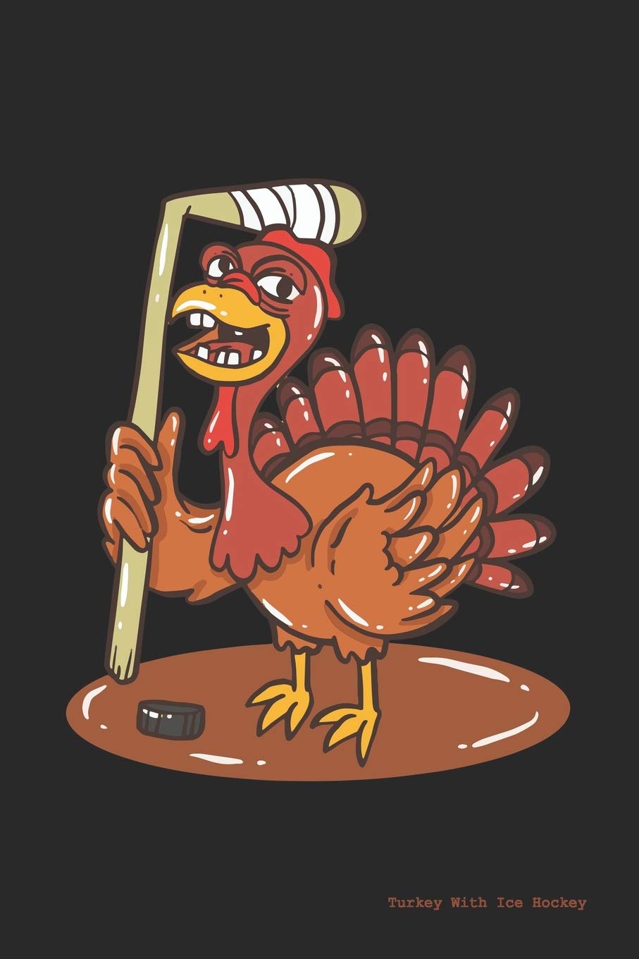 Turkey With Ice Hockey: 120 Pages I 6x9 I Monthly Planner Books