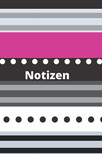 Notizen: Notizbuch Stripes, schwarz-weiß mit pink, 120 Seiten, liniert, 6 x 9 Zoll Non-fiction