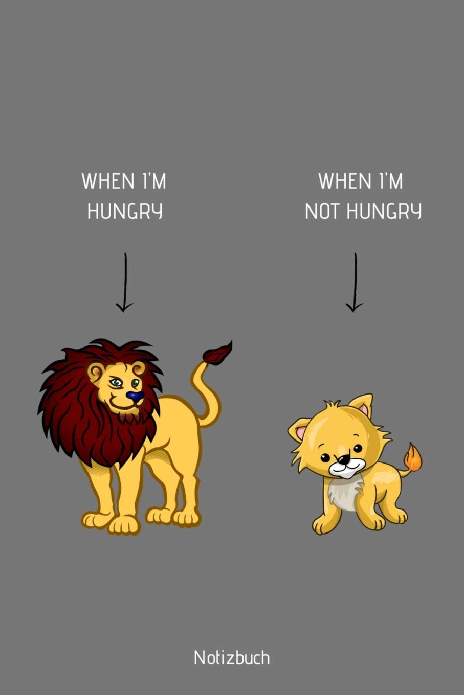 When I'm Hungry When I'm not Hungry Notebook: liniertes Notizbuch A5 mit Spruch - 110 Seiten | Hunger Löwe Katze Haustier Lieblingstier Tier Hauskatze ... | Geschenk Weihnachten Mama Geburtstag Pets