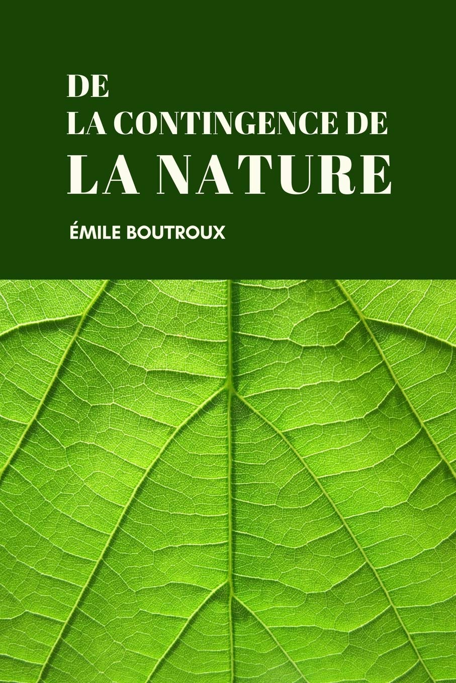 De la contingence des lois de la nature book