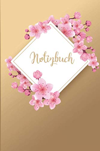 Notizbuch: DIN A5 Liniert Leere 120 Seiten Reise Journal Organizer Schreibheft Planer Tagebuch Notizheft Notiz-Block Diary Heft Bullet Journal ... Aquarell Gold Pink Rosa Magnolien Learning & Reference