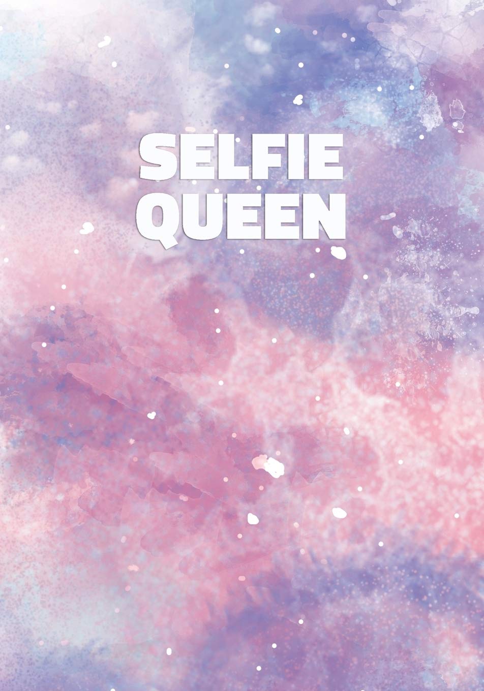 Selfie Queen: Stylish Notebook with Cool Text on Pastel Marble Cover (Pink, Blue, Purple). College Ruled (Lined) Journal for Notes, Diary, Writing, Journaling, School. Large Format Lifestyle