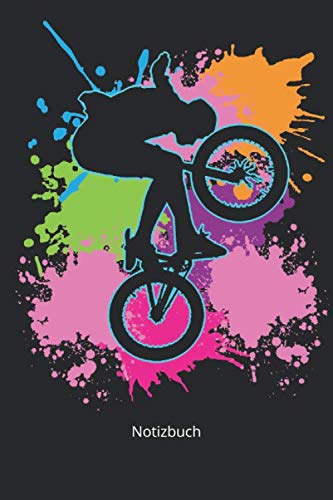 Notizbuch: bmx Fahrrad mit tollen bunten Farben für Biker Fans (Liniertes Notizbuch mit 100 Seiten für Eintragungen aller Art) Books