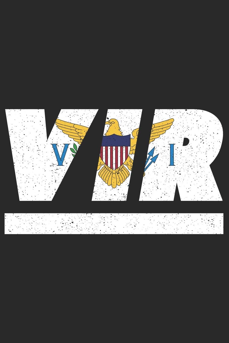 VIR: Amerikanische Jungferninseln Notizbuch mit punkteraster 120 Seiten in weiß. Notizheft mit der Amerikanische Jungferninseln Flagge Travel Books